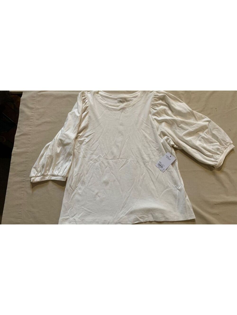 Sonoma Goods For Life White Puff Sleeve Top